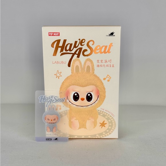 Pop Mart THE MONSTERS Labubu Have a Seat Blind Box, HEHE Gray, **UNOPENED** - Picture 2 of 9